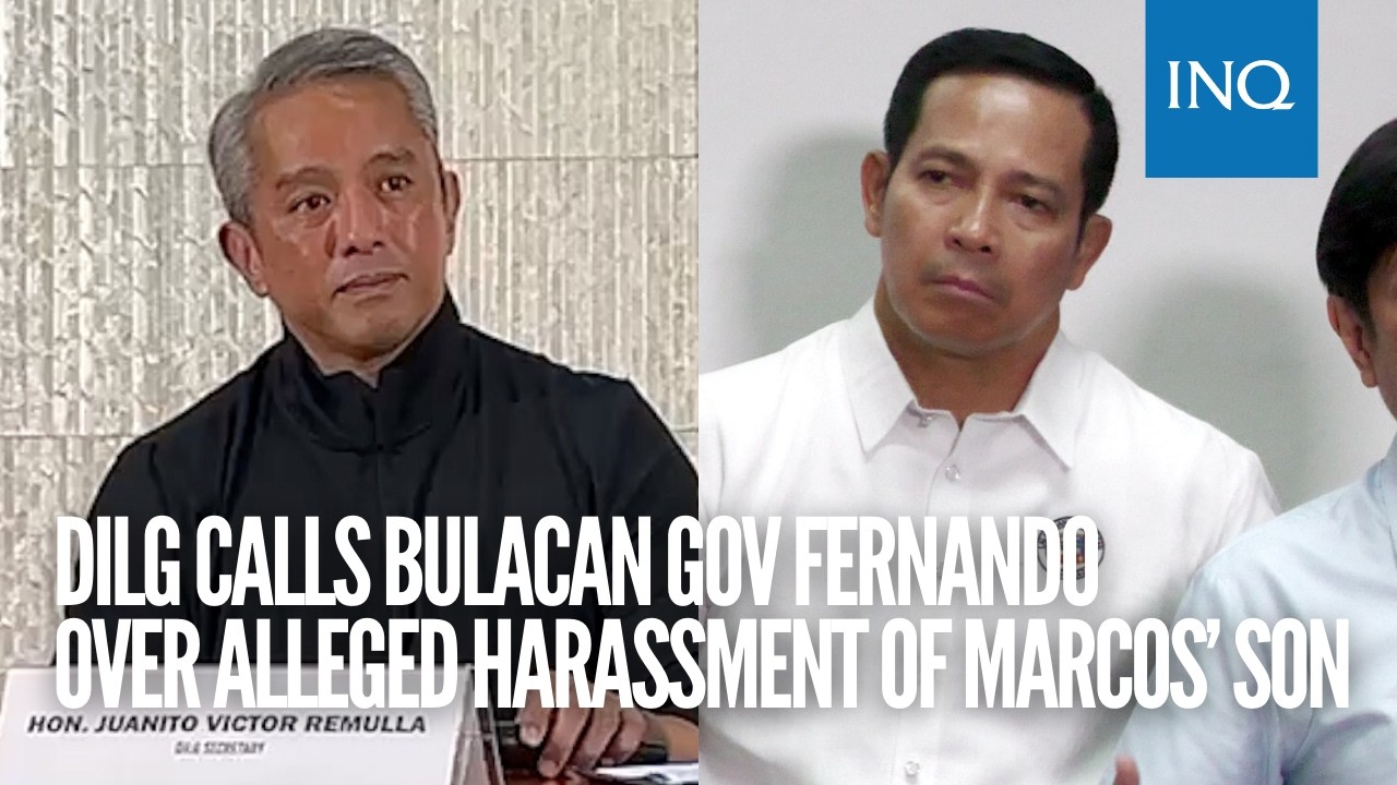 DILG calls Bulacan gov Fernando over alleged harassment of Marcos&rsquo; son
