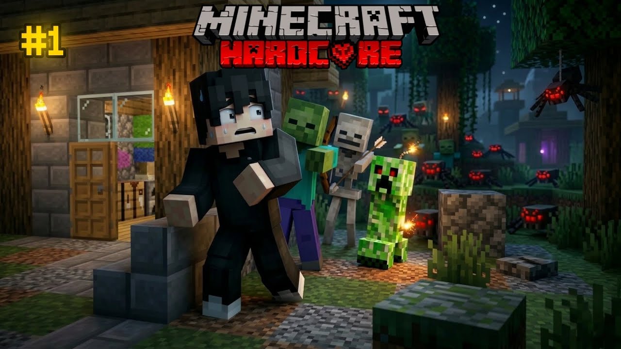 MINECRAFT HARDCORE GAMEPLAY #1 | Android / IOS | MINECRAFT | MINECRAFT BEDROCK | PE | HARDCORE 