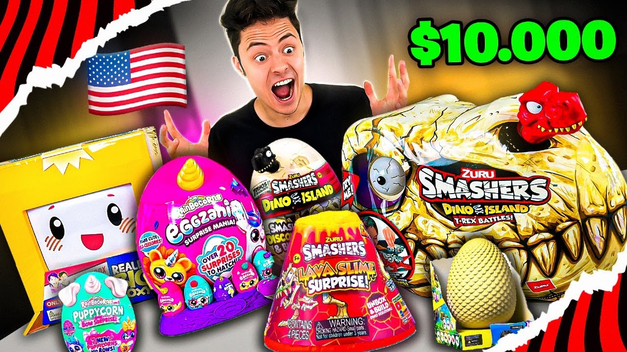 GASTEI $10.000 NO BRINQUEDO SURPRESA MAIS FAMOSO DOS EUA!