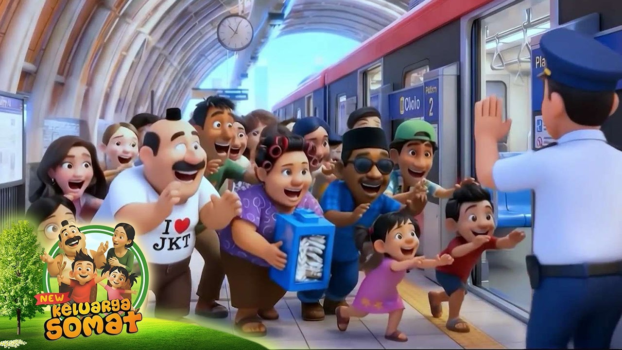 Heboh! Pertama Kali Keluarga Somat Liburan ke Jakarta Naik LRT | New Keluarga Somat