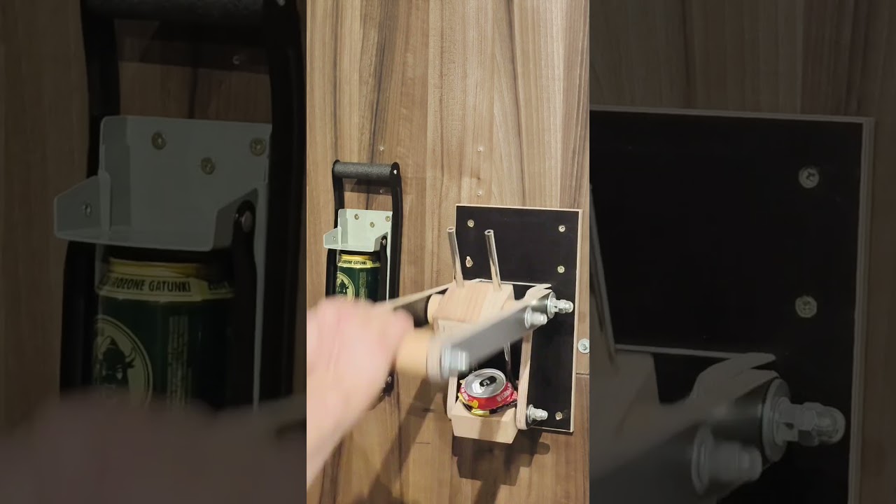 Metal vs. wooden crusher - test #WoodClever #Etsy #CanCrusher #Can #Crusher #Crushing  #Handmade