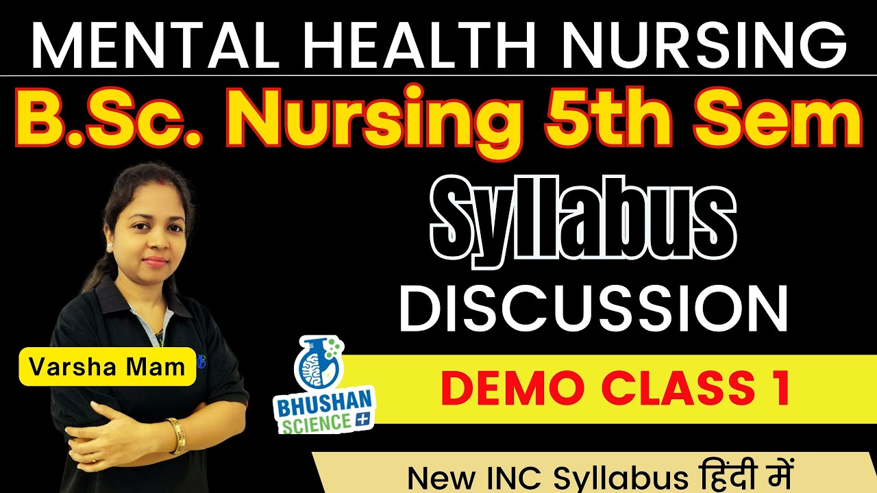 DEMO 1 | Mental Health Nursing Syllabus | Bsc Nursing 5th sem as per new INC Syllabus