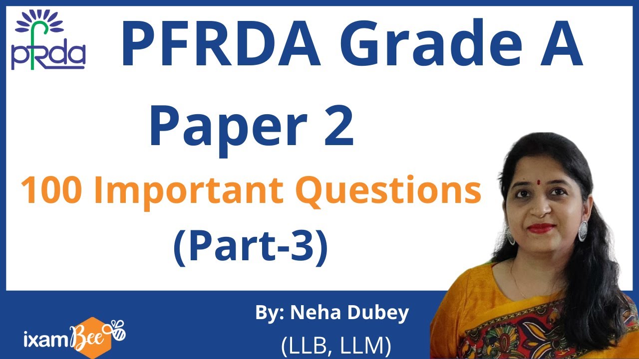 100 important Questions | PFRDA | Paper 2 - |  Part 3 | By Neha Dubey