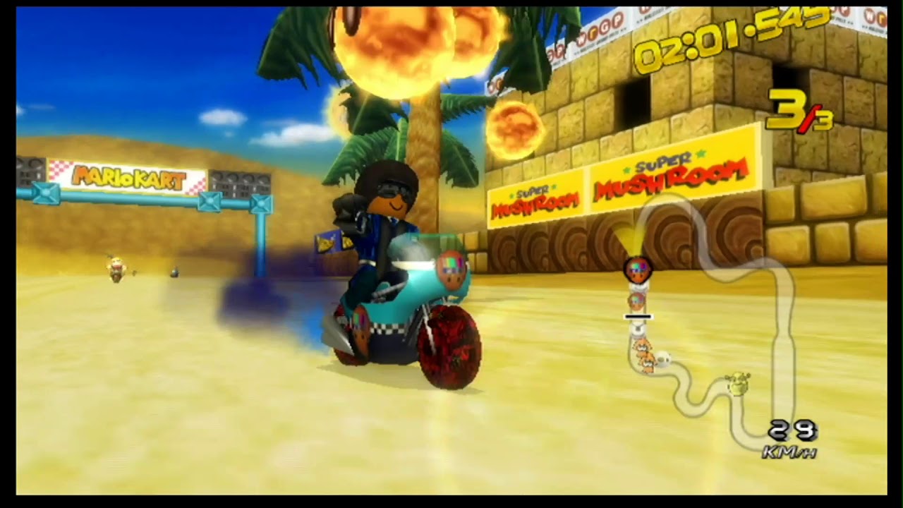 Mario Kart Wii Wiimmfi Races 7 Racing as my roblox avatar 3.0