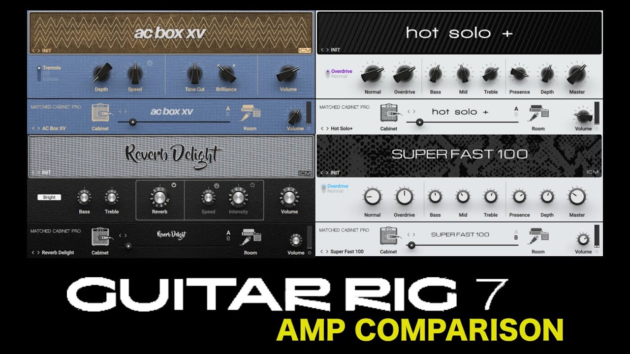 Guitar Rig 7 Pro AMP COMPARISON (Vox, Fender, Soldano)