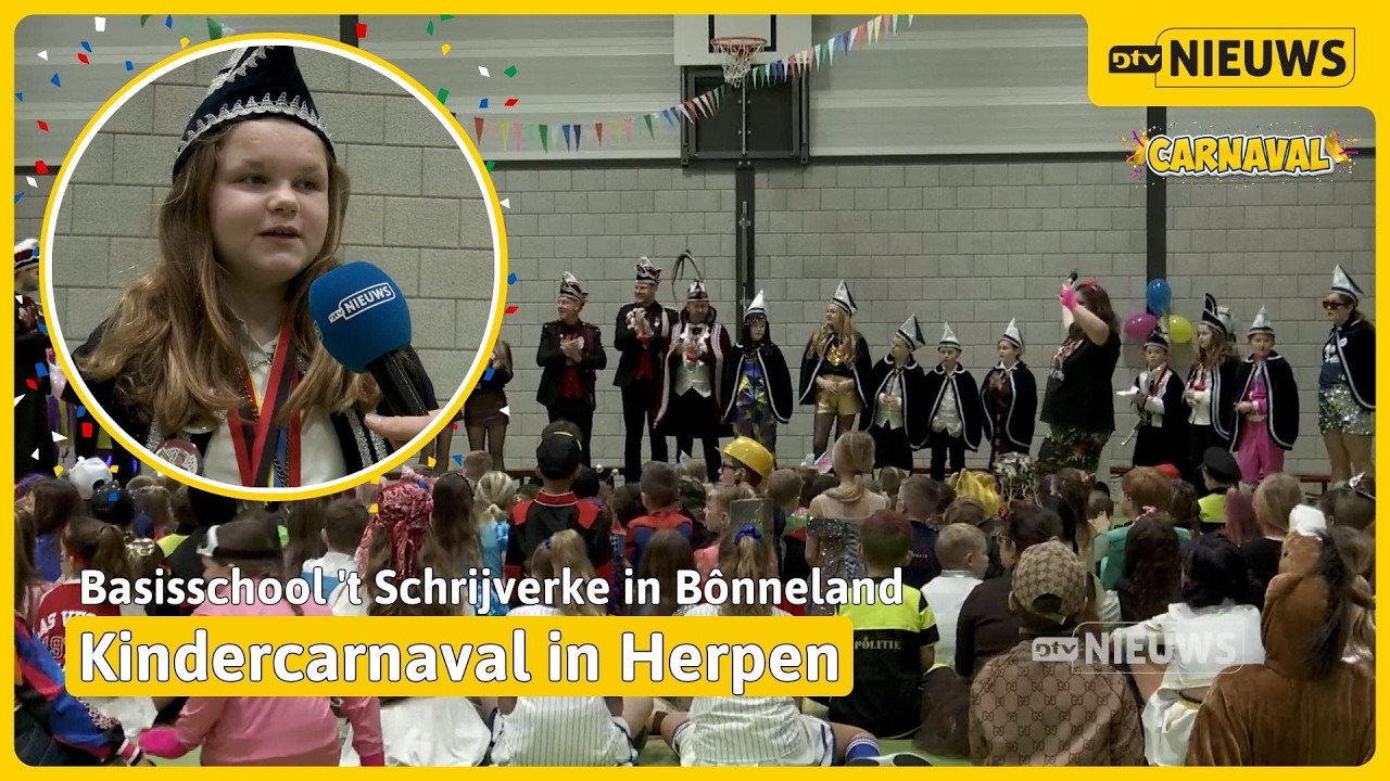 Kindercarnaval op basisschool 't Schrijverke in Herpen I Dtv Nieuws