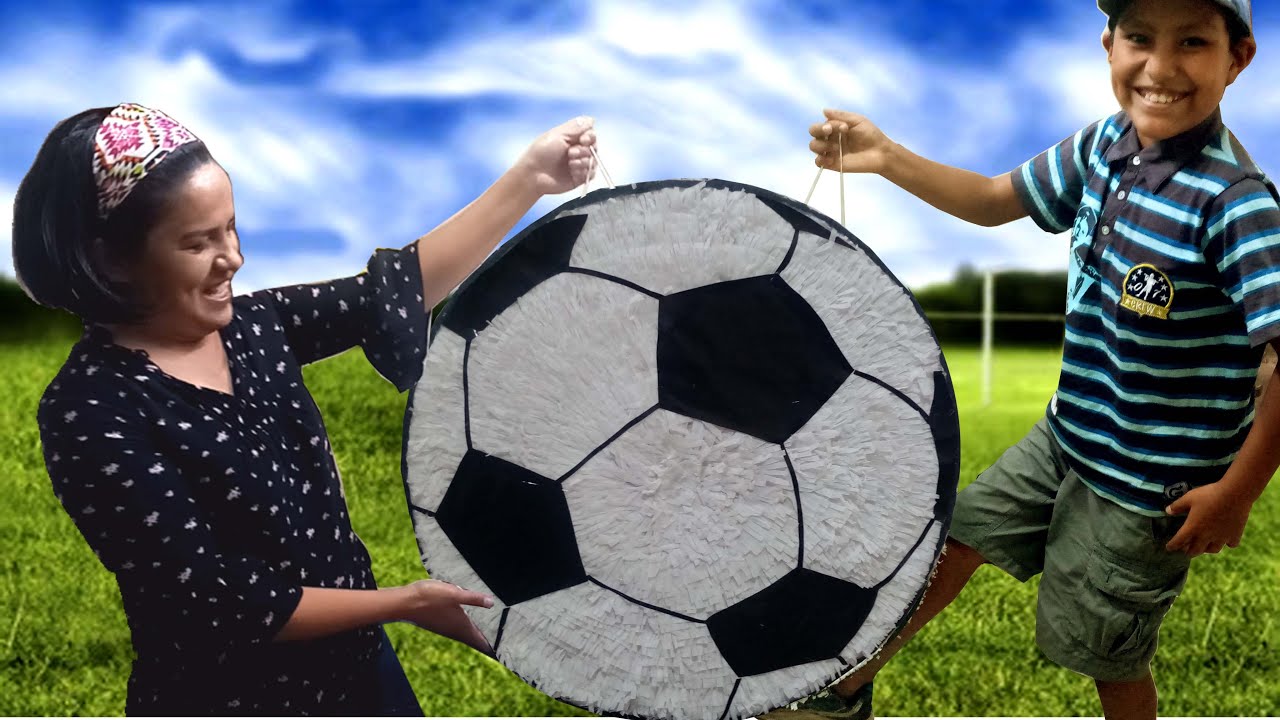 Piñata balón de futbol, how to make a football pinata