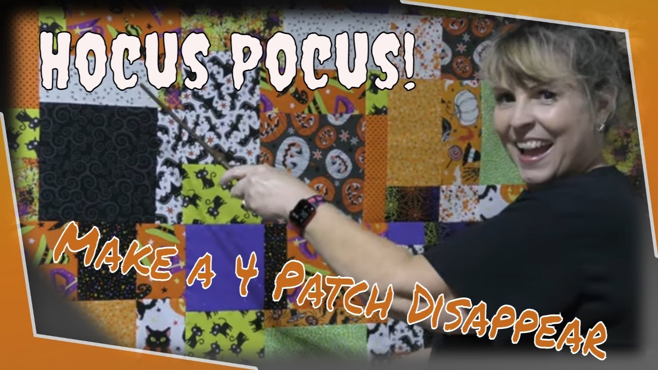 Use Disappearing 4 Patch Block for a Scrappy Halloween Quilt