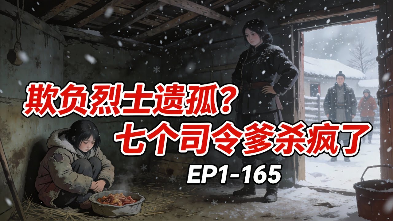 💥《欺负烈士遗孤？七个司令爹杀疯了》EP1-165 恶毒后妈逼她住发霉牛棚、吃馊掉的泔水，大雪天还要把她卖给人贩子换赌资！