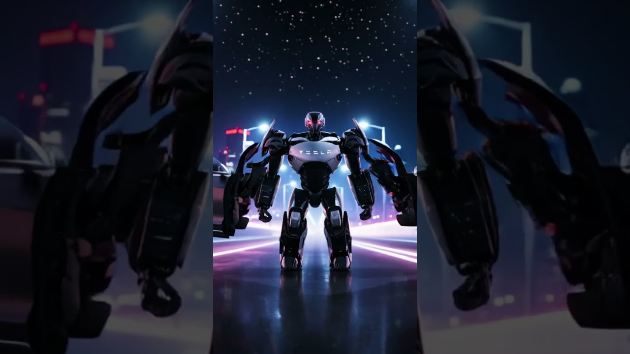 Tesla Model S Plaid Transforms into Futuristic Warrior Epic 3D Animation #cartransformation #shorts
