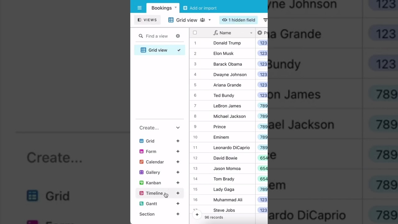 New Airtable View: Timeline