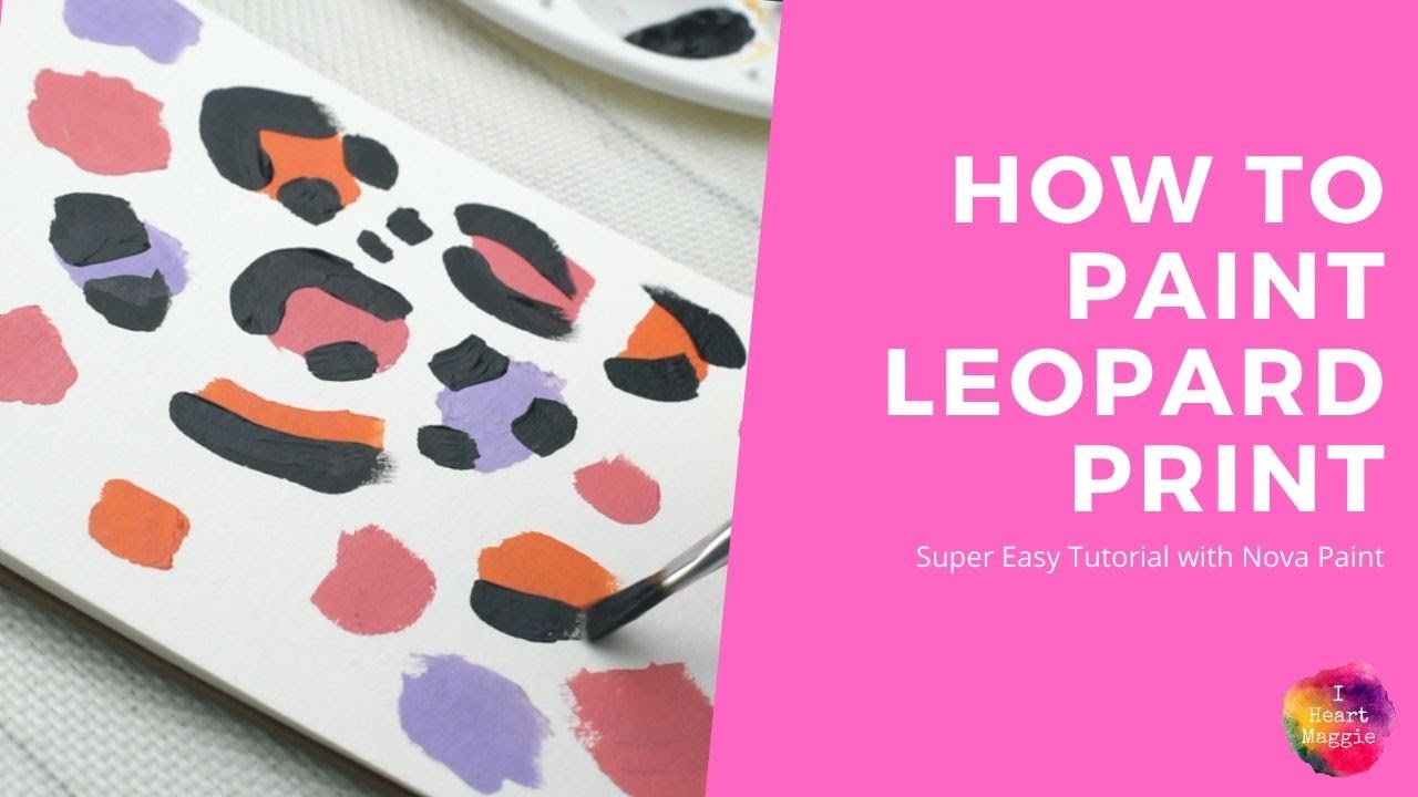 How to Paint Leopard Print l Easy Tutorial l Using Nova Acrylic Paints