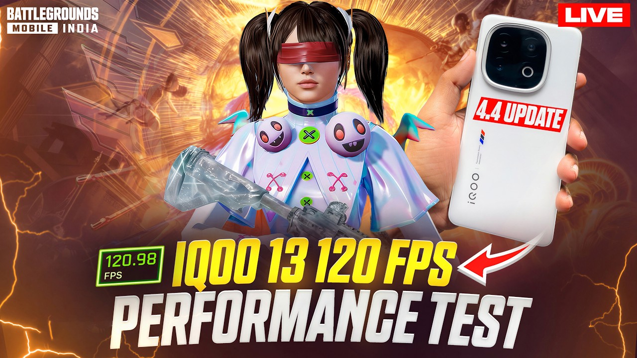 IQOO 13 120 FPS BGMI TEST 🔥 FPS METER LIVE | CONQUEROR PUSH GAMEPLAY #iqoo13 #bgmi #120fps