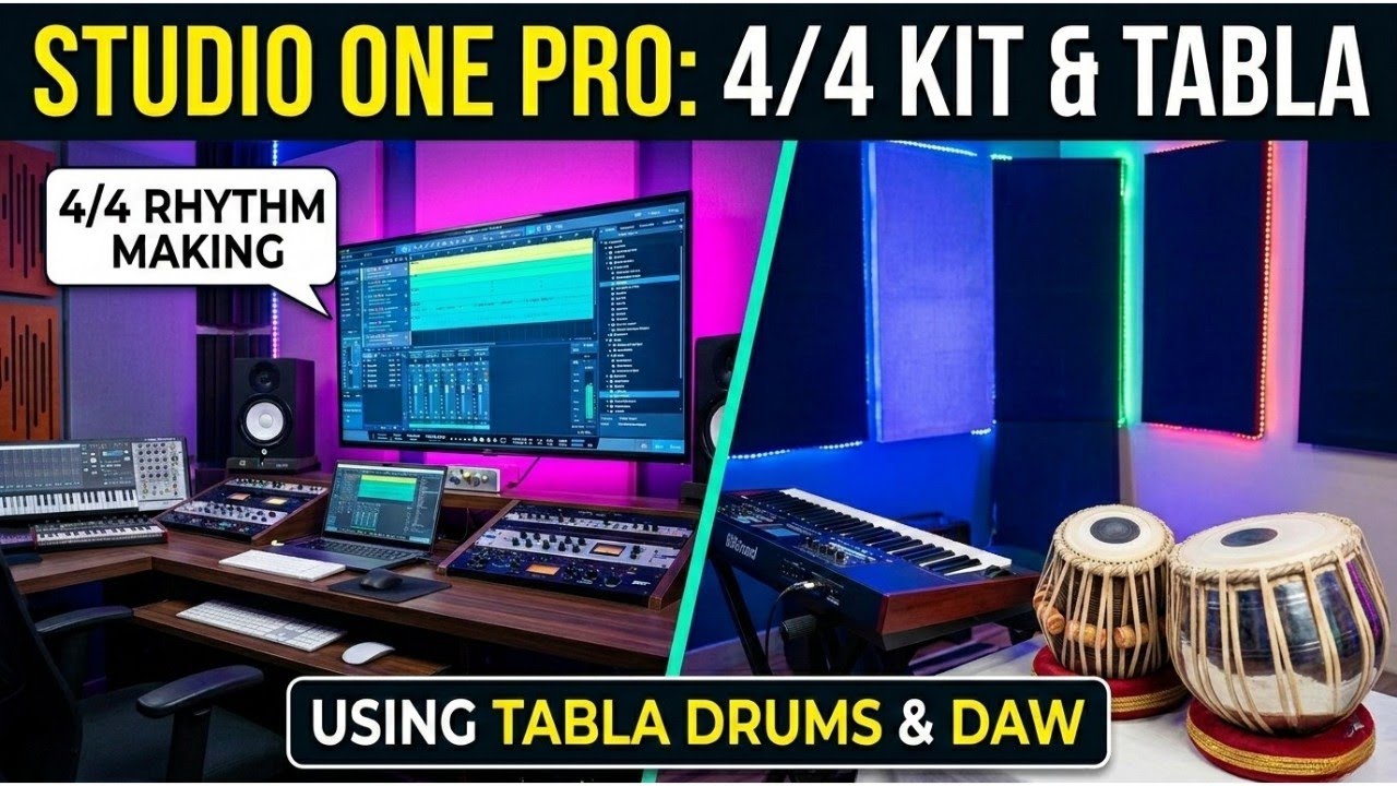 4/4 డ్రమ్స్ మరియు తబలా చేసాం Fender Studio Pro లో 