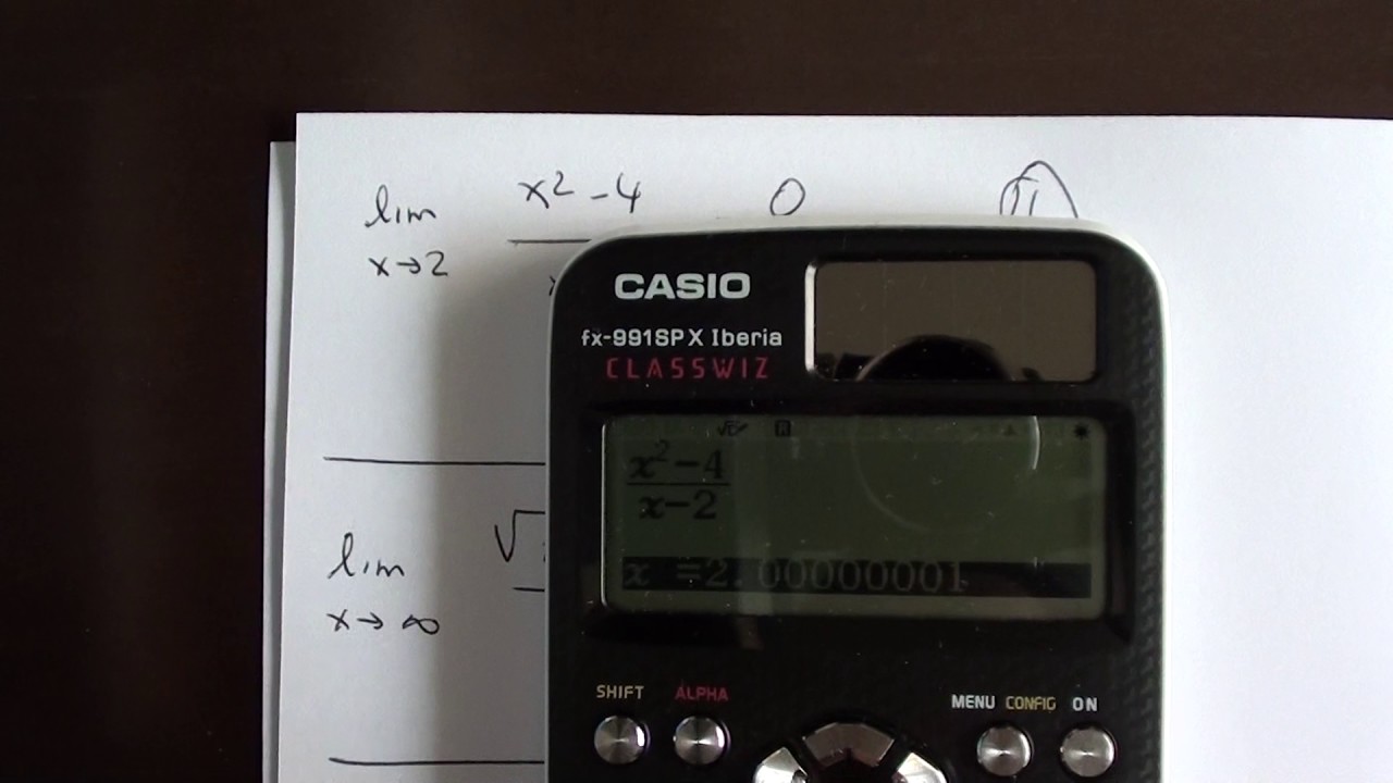 Estimación de límites con la calculadora Casio FX-991 (FX-570)