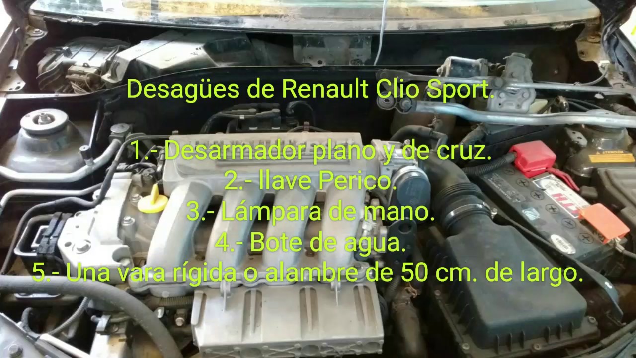 Desagües del Renault Clio Sport