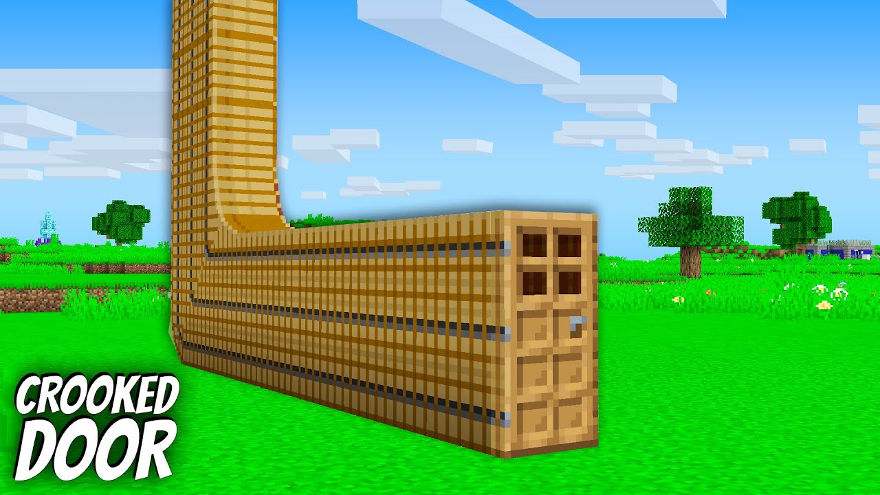 I found STRANGE DOOR in Minecraft ! What's INSIDE the LONGEST DOOR ?