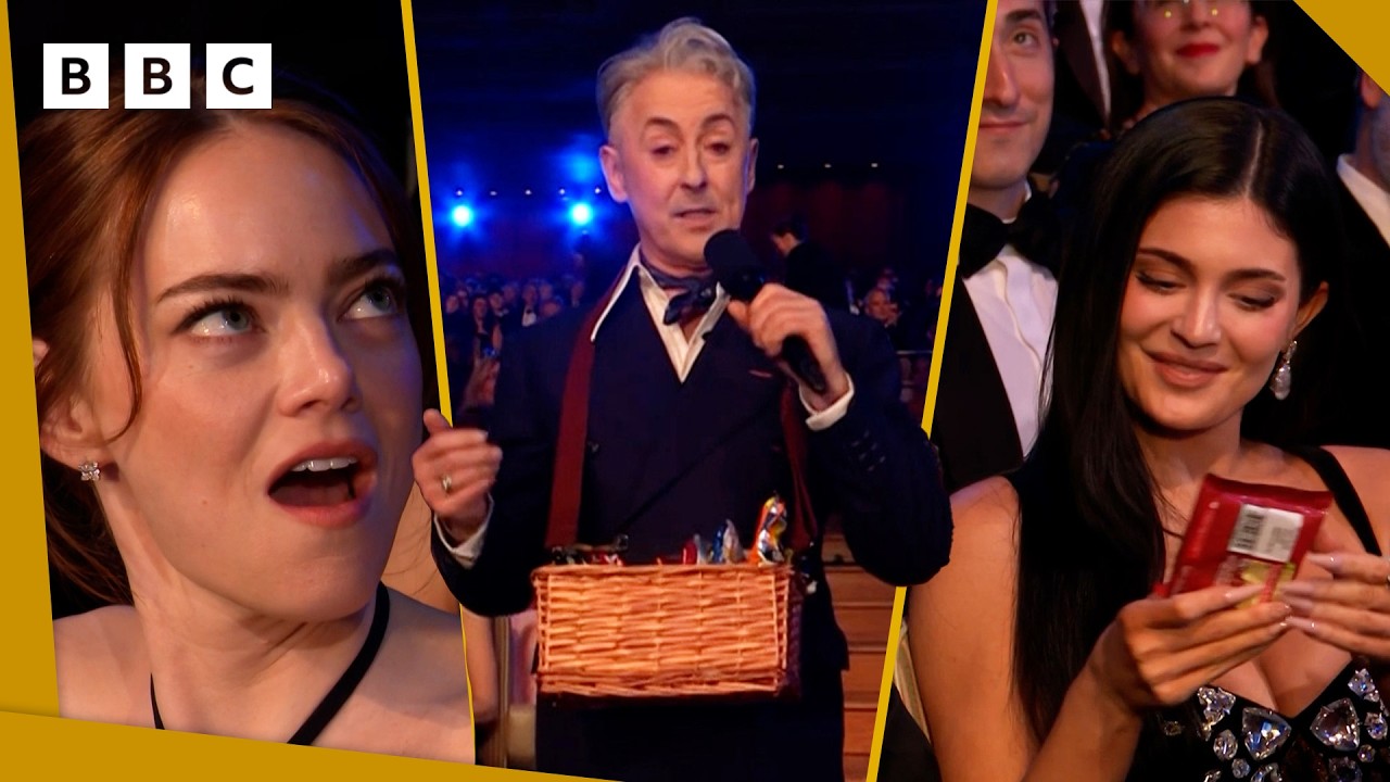 Hollywood stars try British snacks at the BAFTAs 🤩🍿 | BAFTA Film Awards 2026  - BBC