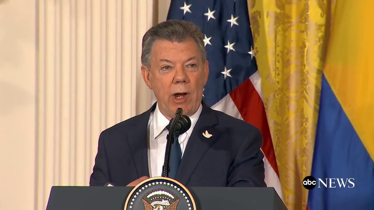 President Trump Holds Press Conference with Colombian President Juan Manuel Santos