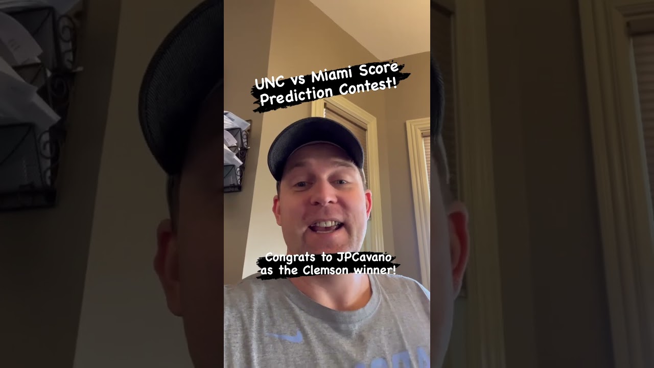 UNC vs Miami Score Prediction Contest!