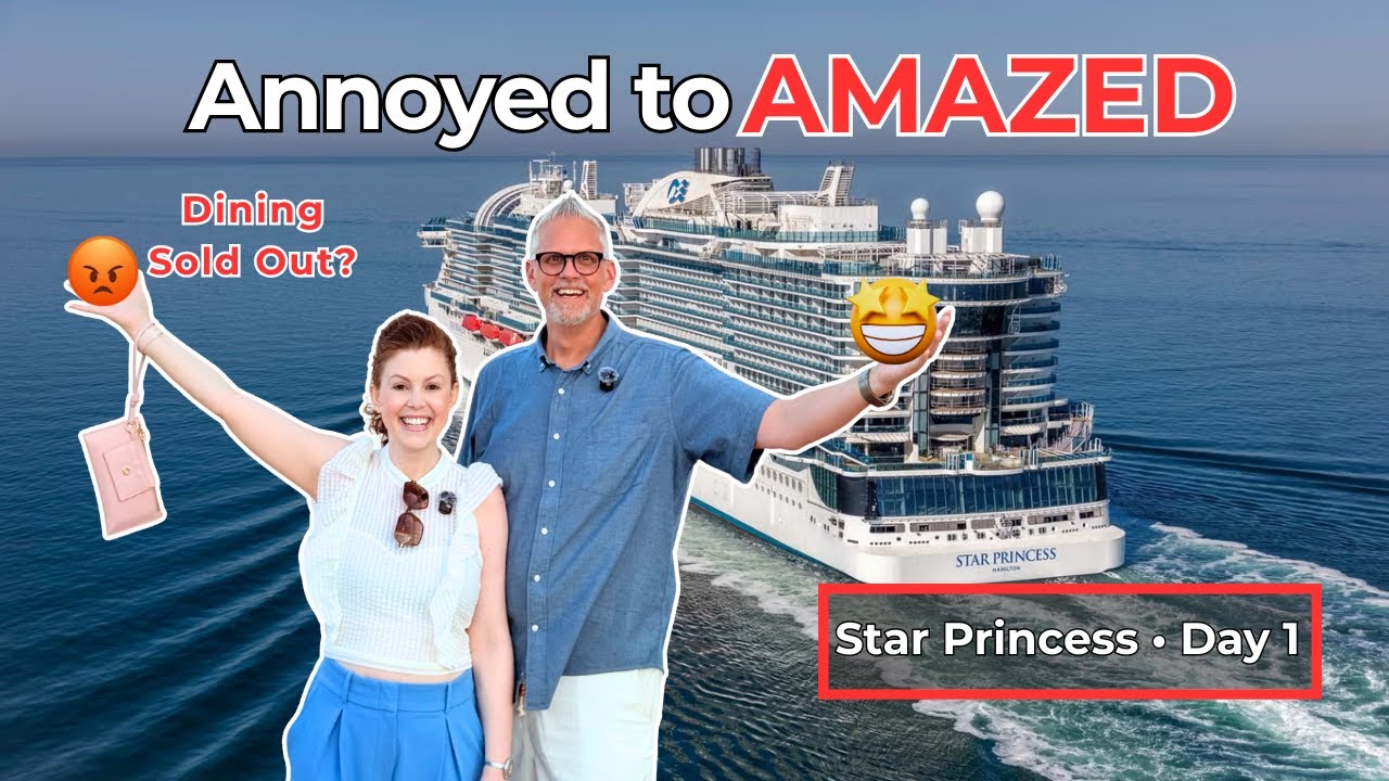 Star Princess Maiden Voyage | Premiere Package FAIL?! | First Day Room Tour, Sail Away & A Show!