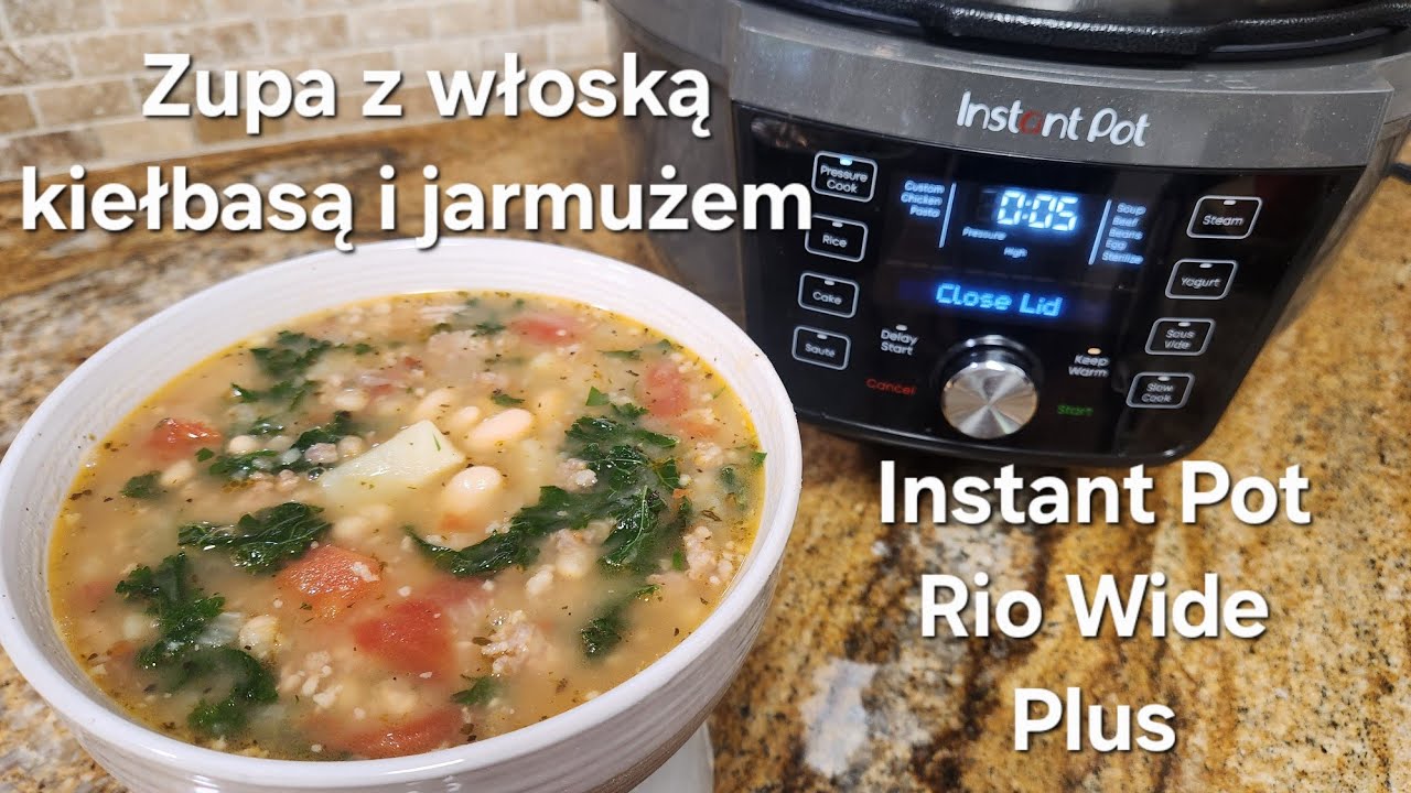 Instant Pot / Zupa z włoską kiełbasą i jarmużem/Rio Wide Plus