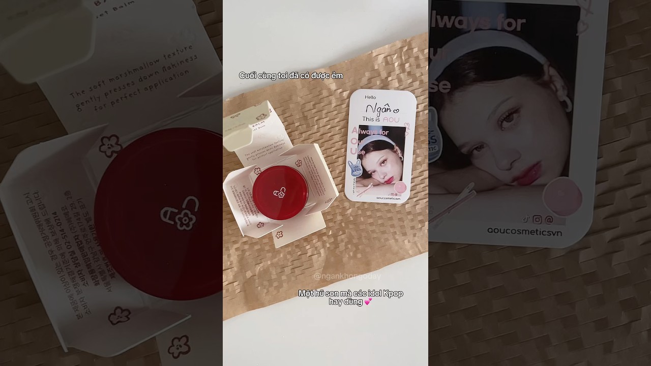 AOU floofy matte balm - 08 Sunset ☀️ #makeup #glowymakeup #kbeauty #aou #lipbalm #viralvideo