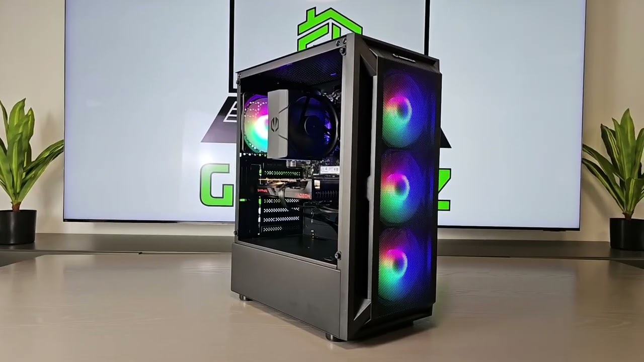 GAMER PC Tower + AMD Radeon RX 6500XT 8GB / Ryzen 5 5500 / 16GB RAM / 512GB SSD