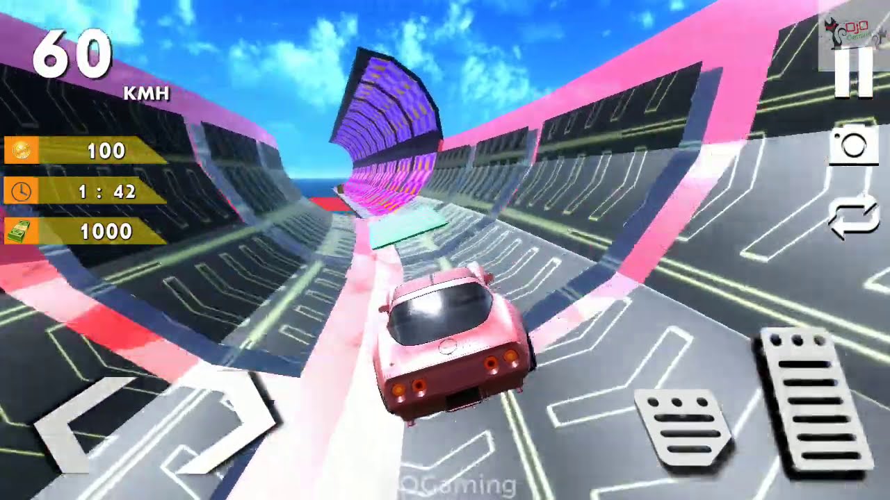 Extreme Stunts GT Racing Car : Mega Impossible Ramp Games Android Gameplay part:01, Level:03