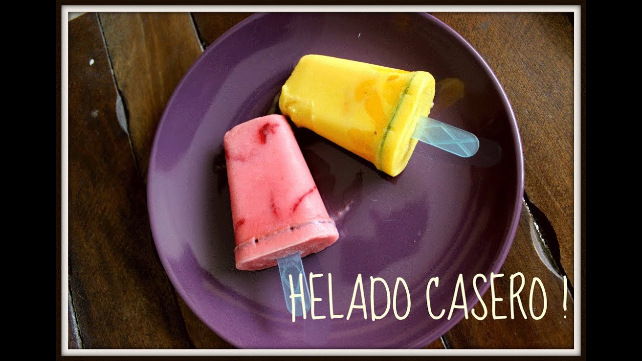 Como hacer paletas de HELADO CASERO - SIN SUBIR DE PESO - ManiMake Perú