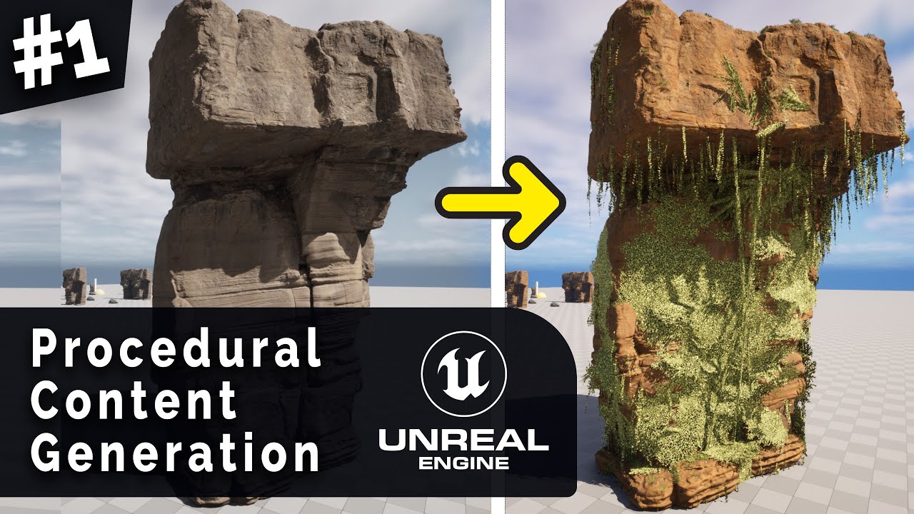 Процедурное создание лоз на любой сетке! - Unreal 5.2 PCG - Часть 1