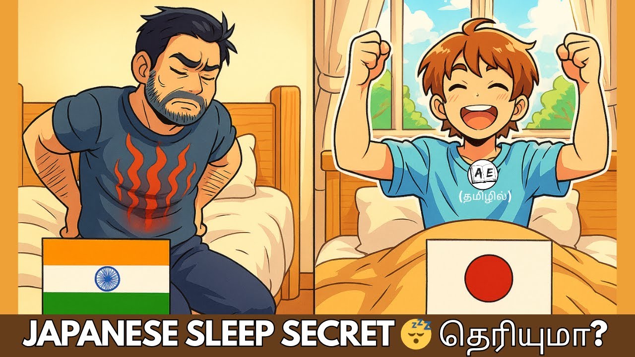 How to Sleep LESS and Wake Up FRESH – 5 Japanese Secrets for Better Sleep (Tamil)| almost everything