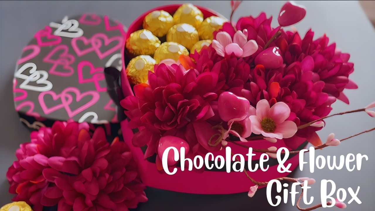 I Made the Cutest Chocolate & Flower Gift Box 🌸🍫 | DIY | Easy Handmade Gift Idea