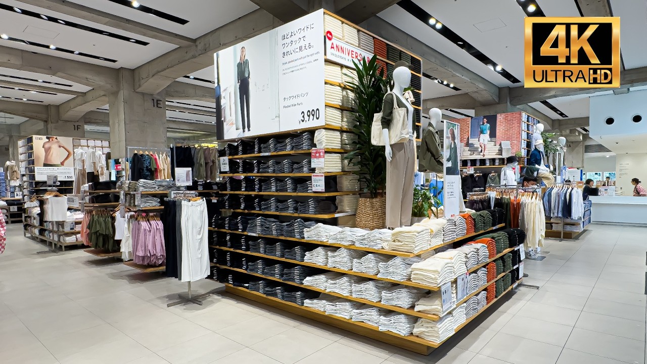 🇯🇵 Откройте для себя флагманский магазин UNIQLO GU в Гиндзе, Токио, Япония [Видео 4K]
