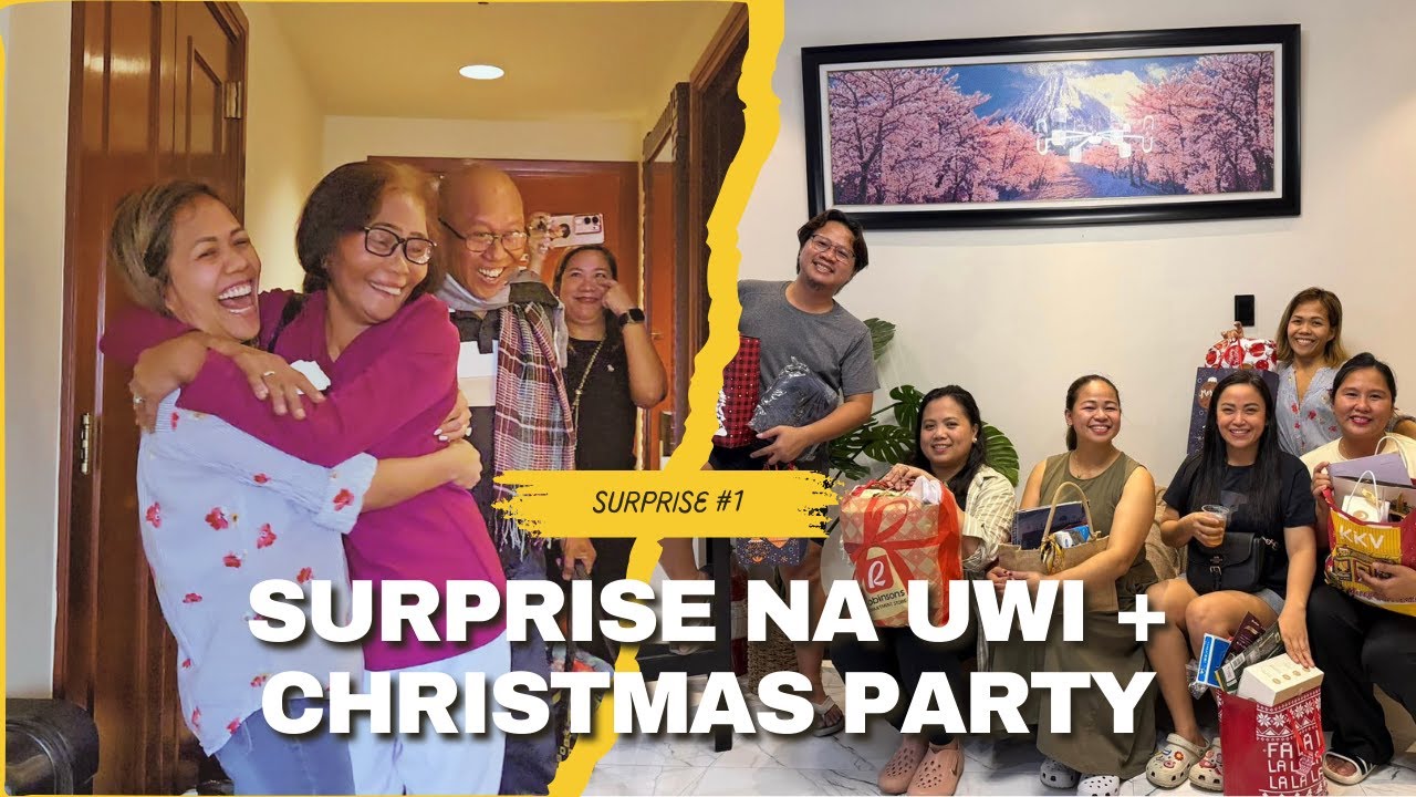 SURPRISE NA UWI NAMIN SA PINAS + CHRISTMAS PARTY | FILIPINA  CANADIAN FAMILY | Racz Kelly