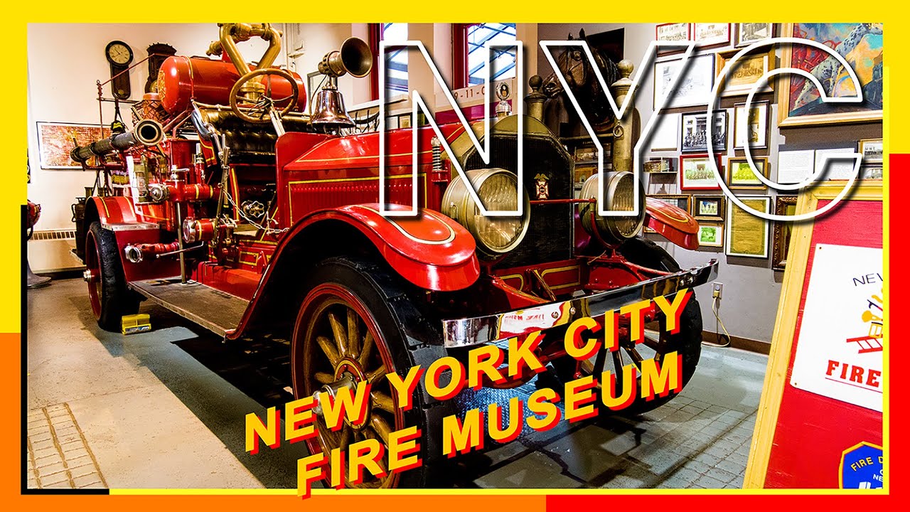 New York【NEW YORK CITY FIRE MUSEUM (Vintage Fire Trucks etc)】2021 NYC Walking Tour, Travel Guide【4K】