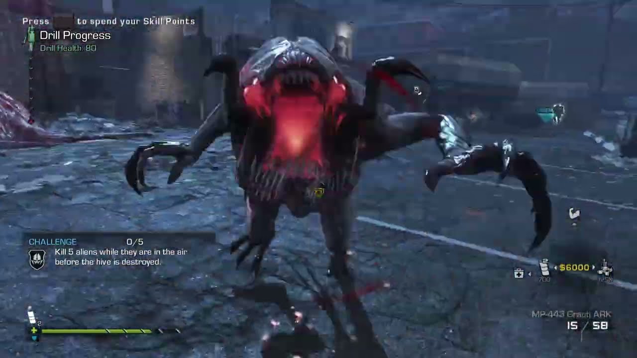 Kill 5 aliens in the air challenge Knifing only