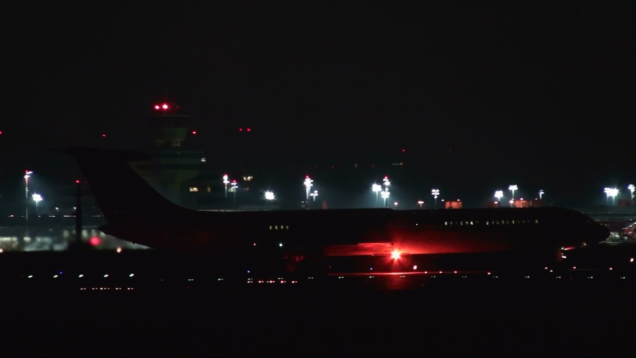 Rossiya Ilyushin IL-62 Night Takeoff at Berlin Tegel Airport HD (1080p)