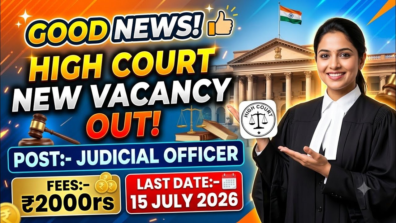 High Court Recruitment 2026 | Judicial Officer New Vacancy Out! ⚖️ | Salary, Syllabus & Eligibility