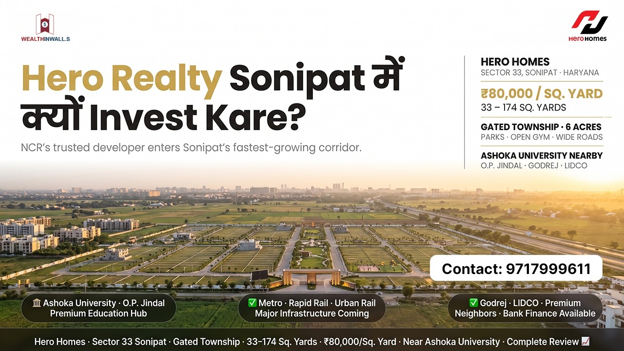 ₹80,000/Sq Yard &mdash; Is Hero Homes Sonipat Worth It? Full Review #realestateindia #realestate
