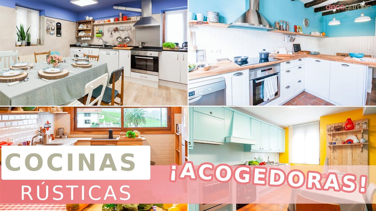 4 IDEAS de COCINAS R&Uacute;STICAS &iexcl;Modelos de cocinas estilo r&uacute;stico! // Decogarden