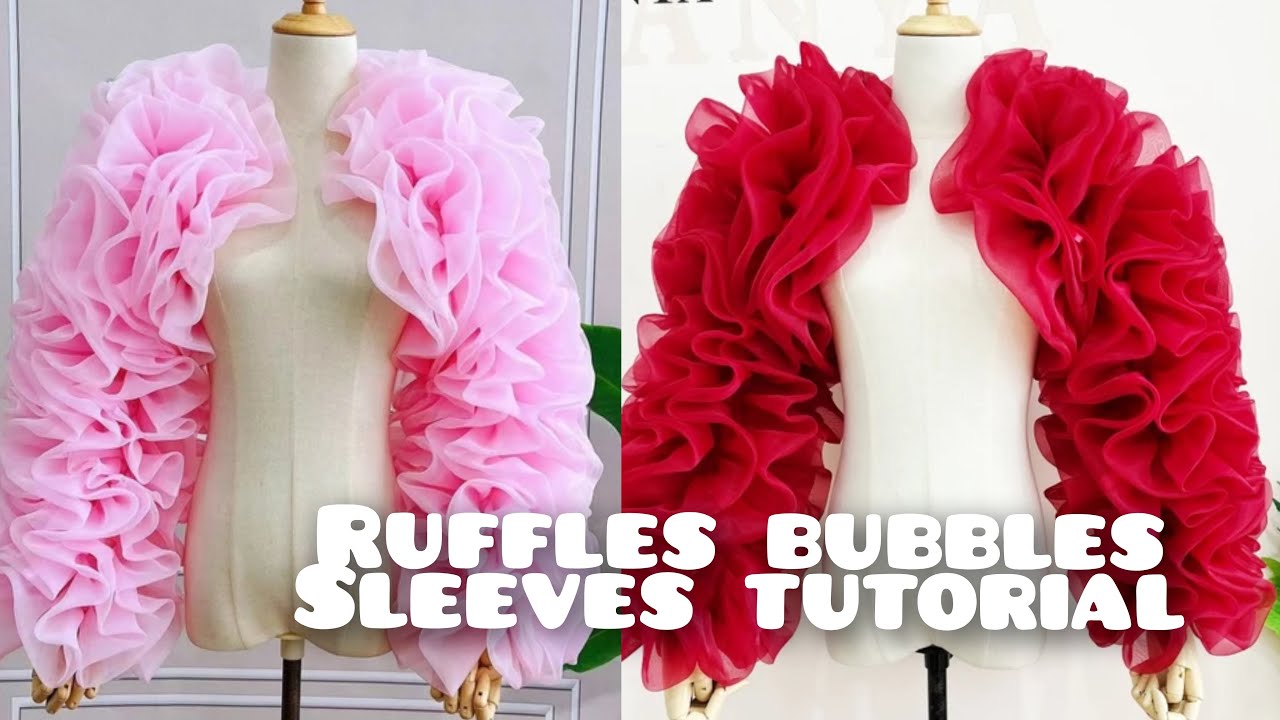 How to make an Exaggerated RUFFLE JACKET | Removable BRIDAL SLEEVES