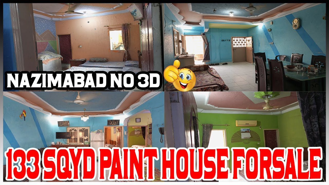 Paint House Available For Sale 4th Floor With Roof 2 Bed DD in Nazimabad no.3 3D