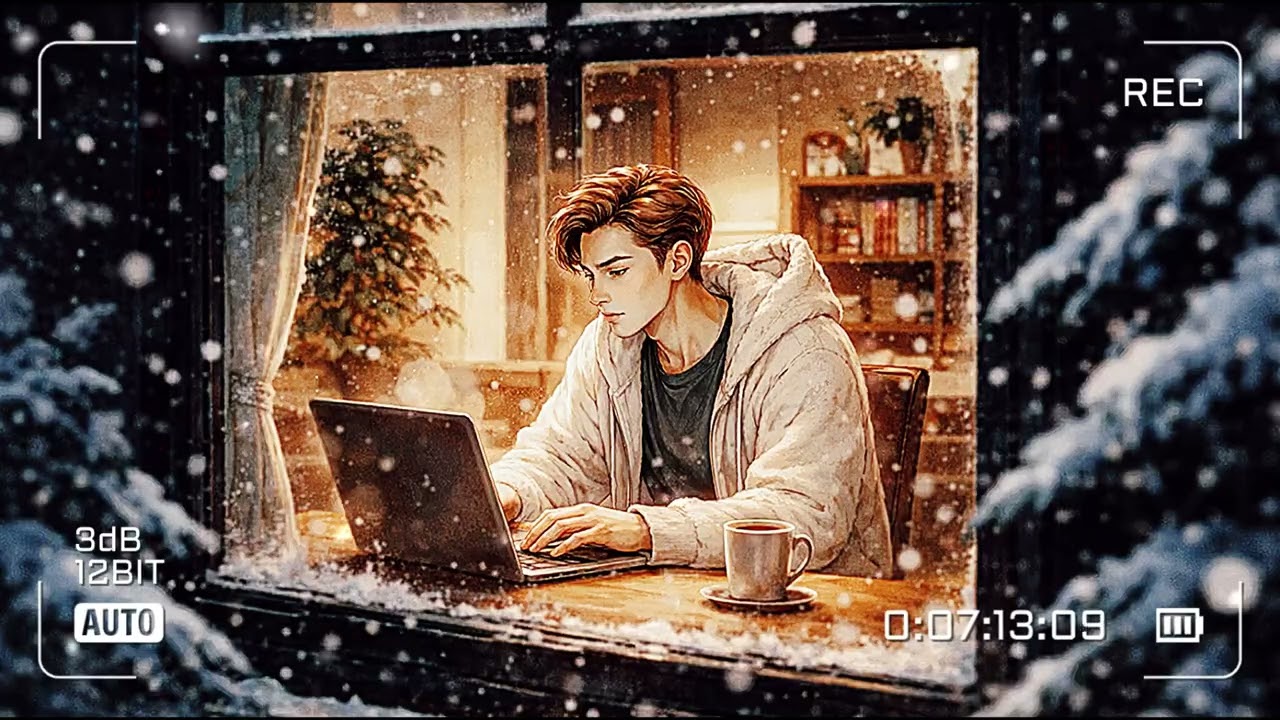【作業用BGM】雪が降る中でまったり作業☕️ | Winter Cozy Lofi Mix