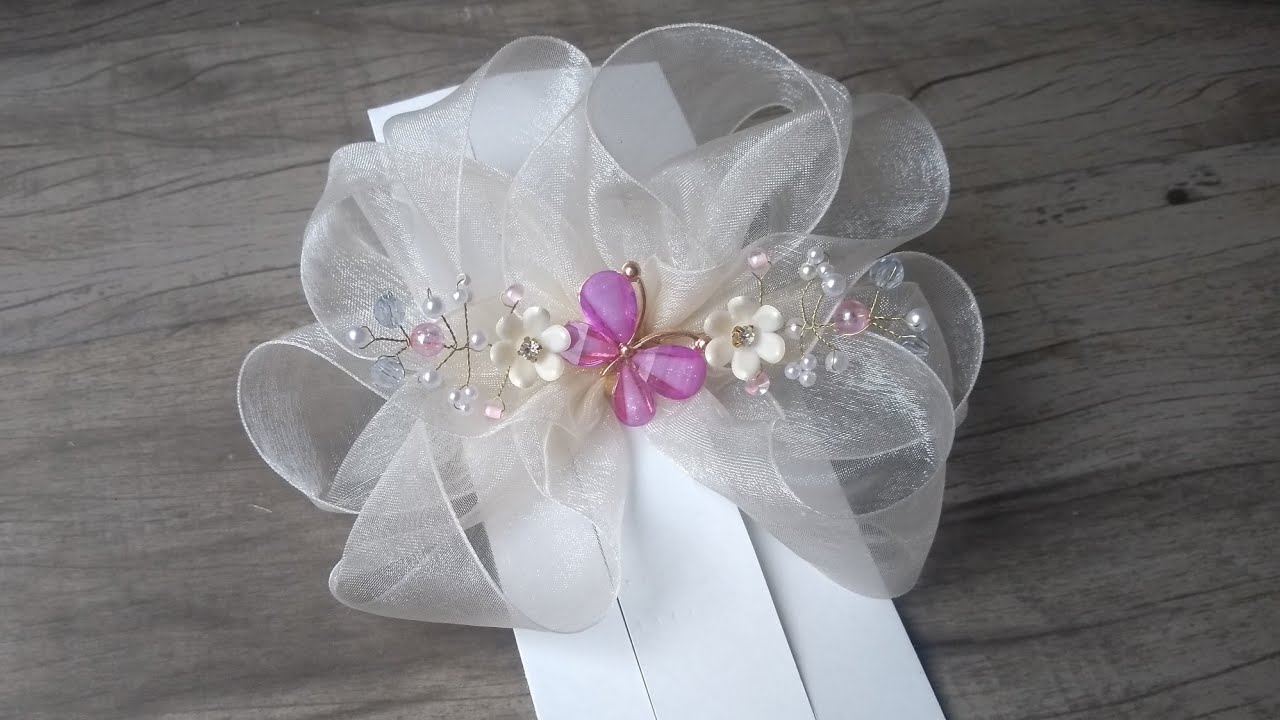 Arranjo para laço 🎀com fio cabelo de anjo