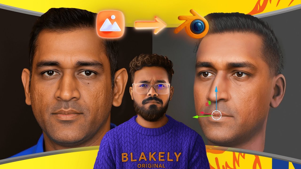 M.S.Dhoni 3d head making