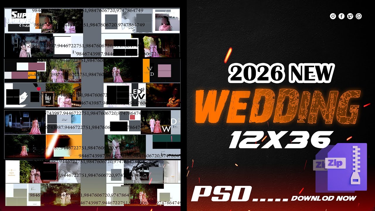 2026 NEW FREE DOWNLOAD  ALBUM PSD WEDDING ALBUM DESIGN I || album design  photoshop 2 #psd