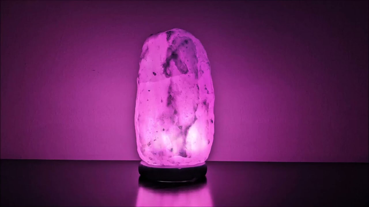 Glowing Pink Salt Lamp Night Light &ndash; Relaxing Ambient Glow | No Sound