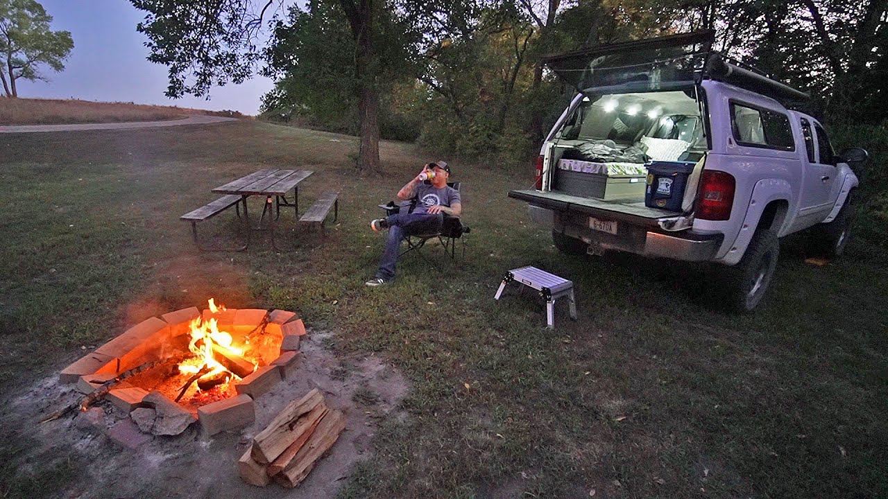 Campfire Hot Pockets & A Hilltop Obelisk - Solo Truck Camping