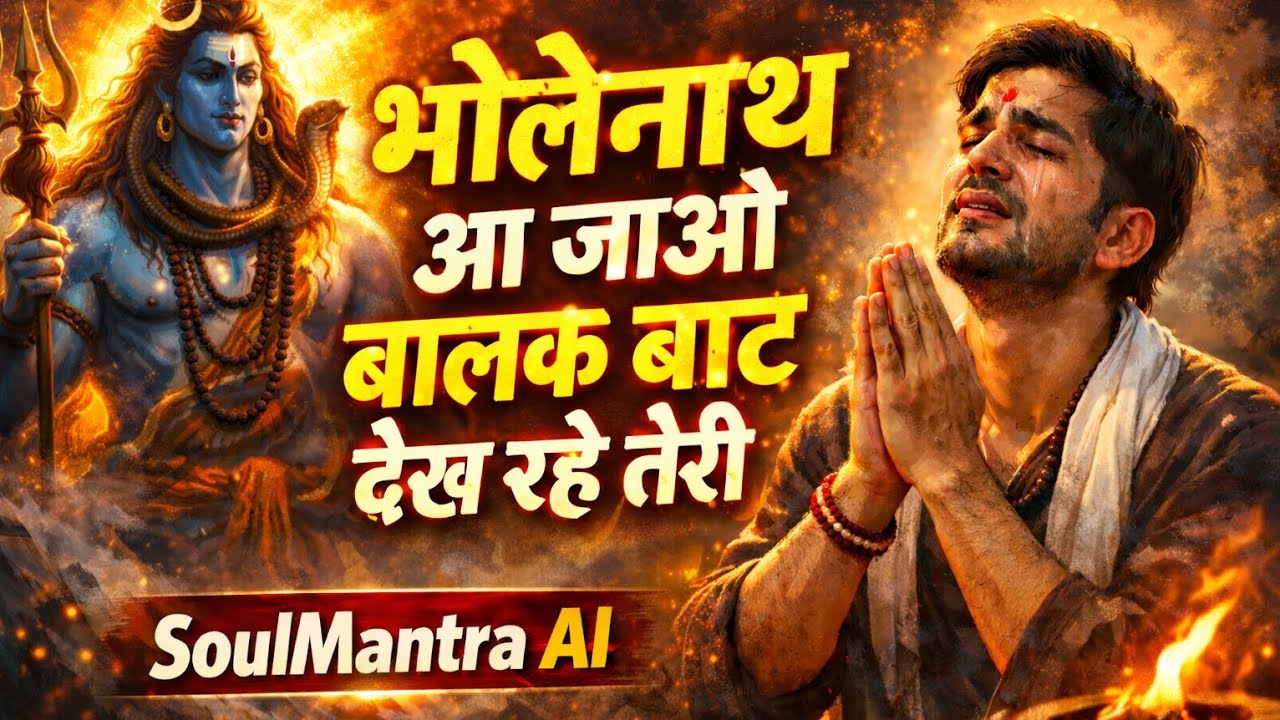 भोलेनाथ आ जाओ | बालक बाट देख रहा तेरी 🙏 Powerful Shiv Bhajan | SoulMantra AI